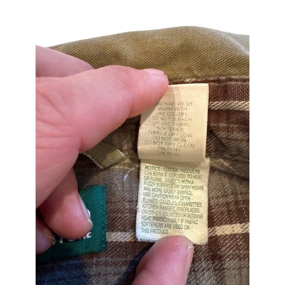 LL Bean Hurricane Shirt Mens Sz Large Green Shacket Fleece Lined Made in Canada - Picture 5 of 9
